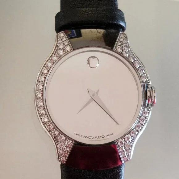 Exquisite, RARE Movado Allia, mirror face with .45 carat diamonds Movado Ladies main image 3